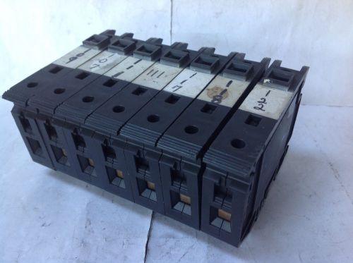 Allen Bradley 1492-U Terminal Block, LOT of 7, w/ fuses, on din rail