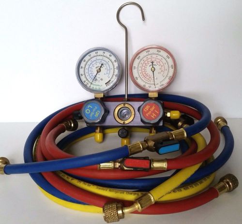 R12 R22 R502 HVAC A/C Refrigeration Charging Manifold Gauge Set 72&#034; hoses