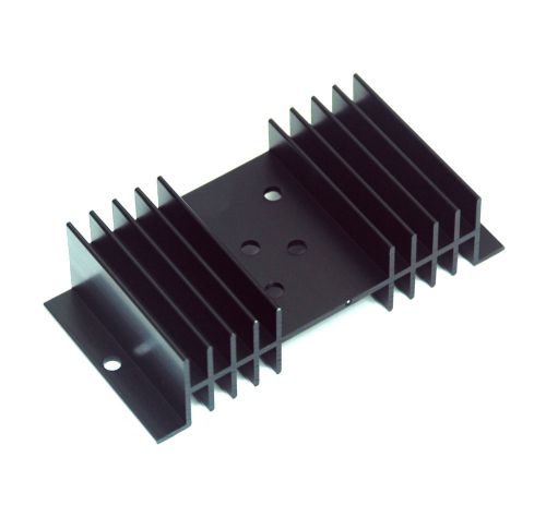 80pc Aluminium Heatsink AK-109 L=50mm TO-3 Holes set x1 Size=50x101x25mm Black