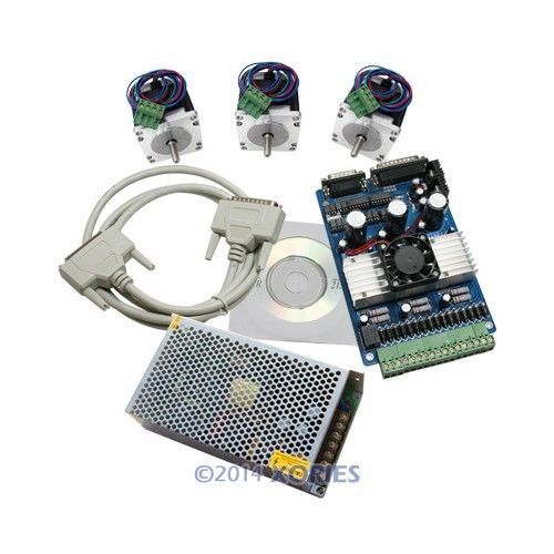 3 Axis 3A Stepper Controller Cnc Kit Nema23 24V Psu For Milling Machine