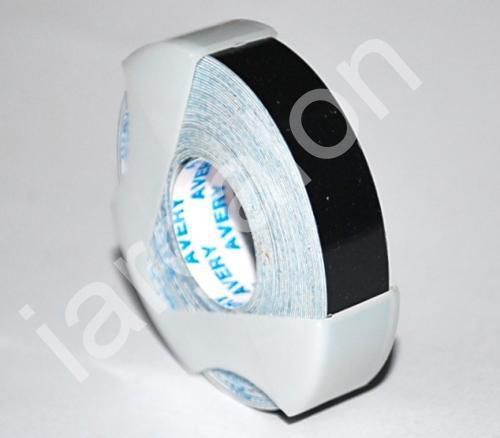 AVERY Embossing Tape Glossy Black 3/8&#034; x 12 Ft NEW Label Labeling
