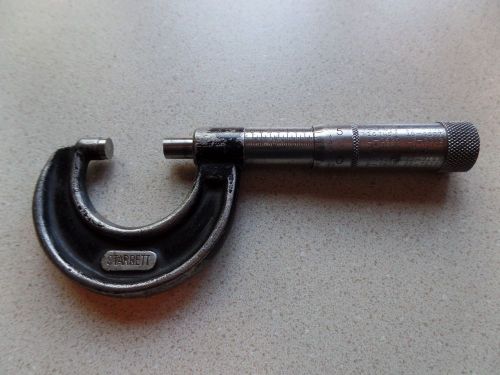 VINTAGE STARRETT 436 Outside Micrometer Caliper 1 In Tool Machinist Nice working