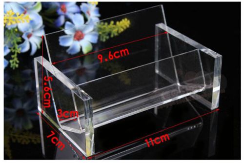 New CLEAR Acrylic Desktop Business Card Holder Display