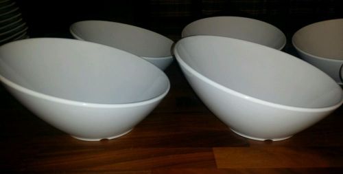 SIX G.E.T. B-788-W San Michele 16 oz Cascading Melamine Bowls White Modern GET