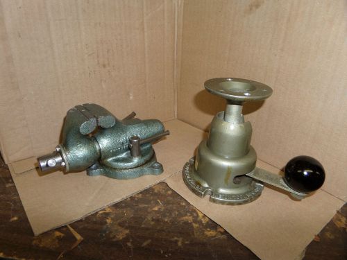 Wilton 820 baby bullet vise w/swivel base &amp; powrarm junior vgc pow r arm power for sale