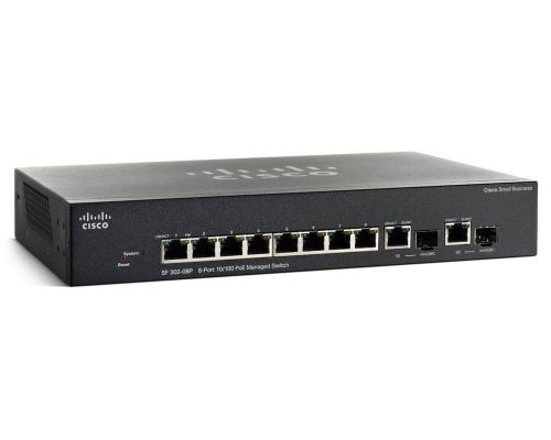 Cisco sf302-08mp 8-port 10/100 poe switch for sale