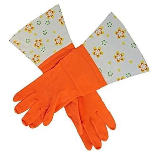 Fu Global 15 Inch Cuff Latex Gloves-Large