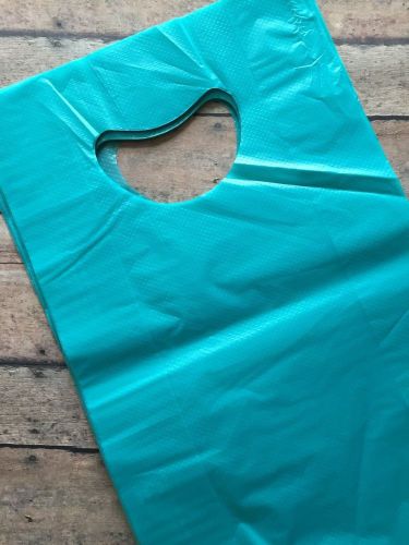 25 teal plastic retail bags - retail bags, merchandise bags, teal bags