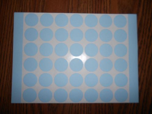 SELF ADHESIVE LABELS  1050 Labels 1.25&#034; Dia. PASTEL BLUE