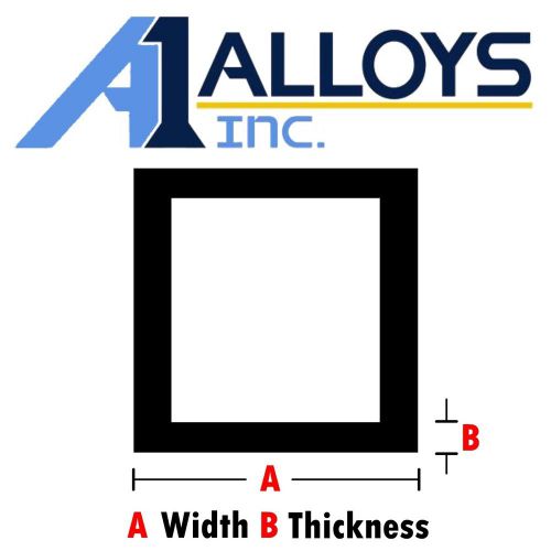 Aluminum Square Tube 1.5&#034; x .125&#034; x 240&#034; 6061 T6 1/8&#034; 1-1/2&#034; Cut to 5 pcs @ 48&#034;