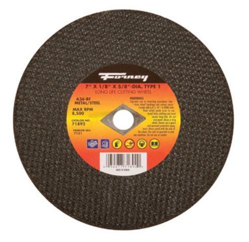 Forney Industries 71892 Metal Cutting Wheel 7&#034; x 1/8&#034; x 5/8&#034;