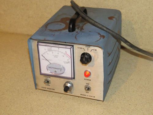 ELECTRO CRAFT MOTOMATIC E-550-M SPEED CONTROLLER