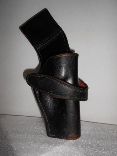 Vtg. leather gun holster triple k no. 164-4.1 right handed black for sale