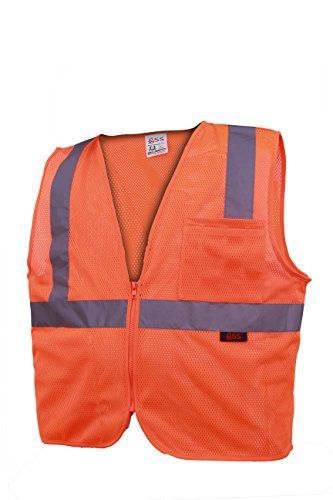 Gss safety 1002-md standard class 2 safety vest with 2 pockets, 100% polyester, for sale