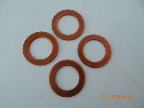 Copper sae flat washer. 1&#039; id x 1 9/16&#034; od x 1/16&#034; thick. 4 pcs. new for sale