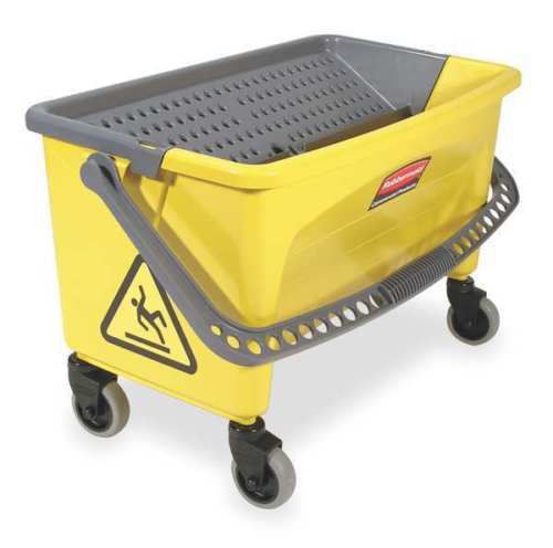 RUBBERMAID FGQ90088YEL Mop Bucket and Wringer, 28 qt, Yellow/Blk NEW !!!