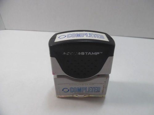 Vintage Accu Stamp Self Inking Message Stamper &#034;COMPLETED&#034;