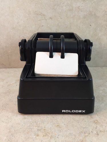 Rolodex mini rotary r2g a-z card flip file with retractable lid vtg 70s-80s for sale