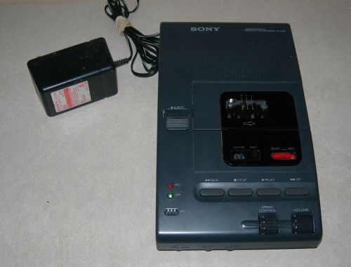 Sony M-2020 Transcriber Dictator Machine and Power Cord Micro Cassette Recorder