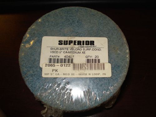 SUPERIOR ABRASIVES Hook N Loop Paper Disc 5&#034; CA Medium QTY 20 40407 |HU2| RL