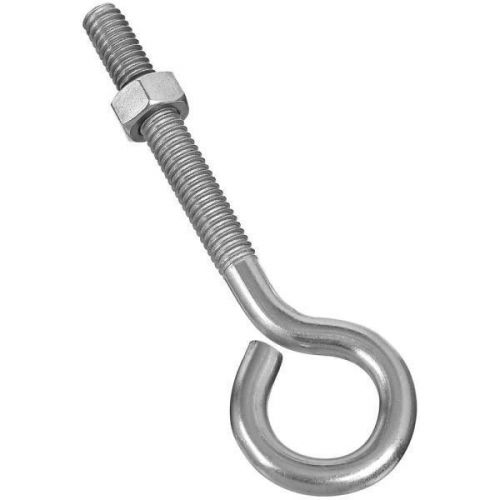 100 pk stainless steel 5/16&#034; x 4&#034; x 3/4&#034; dia eye national eye bolt w/nut n221622 for sale