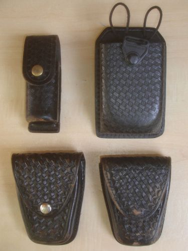 Dutyman Handcuff Cases Ryno Mace Holder Safariland Radio Carrier Basketweave Lot