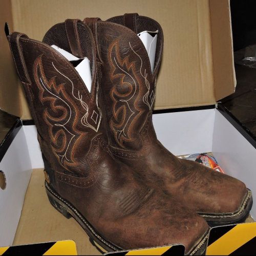 JUSTIN ORIGINAL WORKBOOTS WK4625 Work Boots, Brown, 9-1/2, D, PR