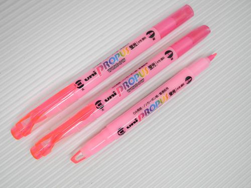 5pcs Uni-Ball Propus 102-T Twins head Highlighter Pink