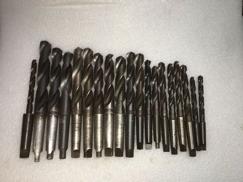 Assorted sizes of Taper Shank HSS Drill bits