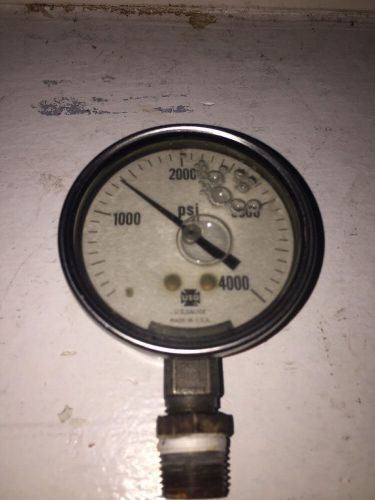 Vintage U.S. Gauge Oil Filled  0-4000psi Parts/Restore Project