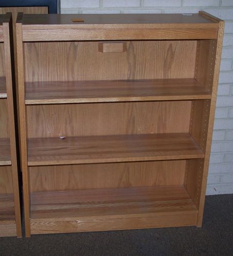 &#034;used&#034; 3 shelf laminate wood bookshelf w/2 adjustable shelves-pick up only! for sale