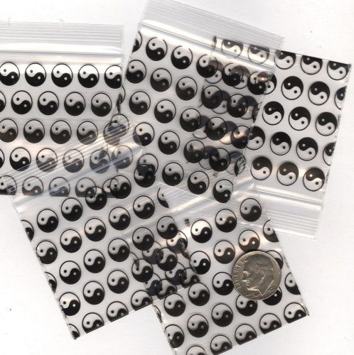 200 Yin Yang 2 x 2 inch baggies, 2020 Apple reclosable mini ziplock bags