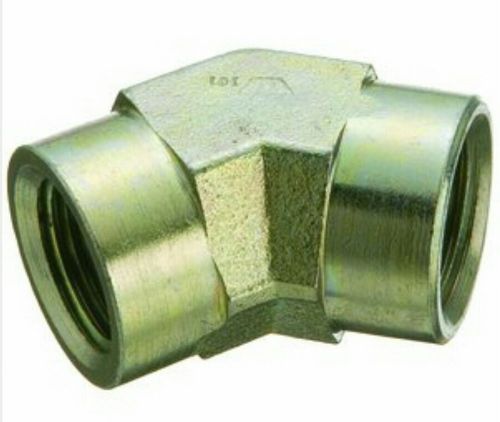 (5) 1/8&#034; female npt x 1/8&#034; female npt elbow 45 hydraulic adapter pipe fnpt fnpt for sale