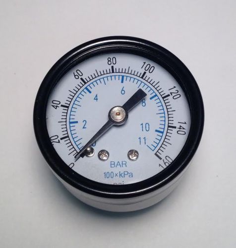 Pessure Gauge 1.5&#034; Dry, ST/BR CBM 1/8&#034; 160-PSI/BAR (NEW) (12D2)