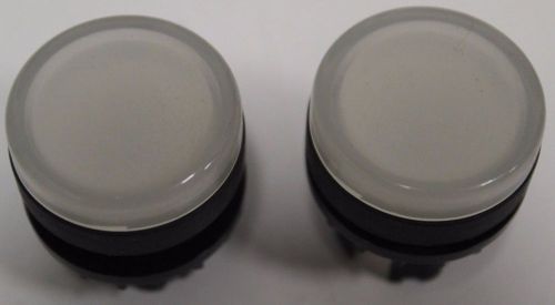 Lot of (2) Klockner Moeller RLF-WS White Indicating Pilot Light Push Button