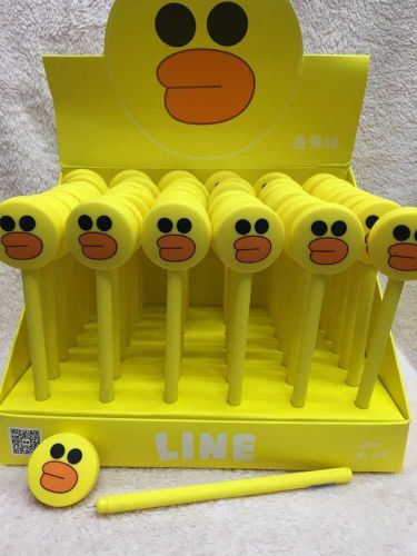 48 PCS Yellow duck children stationery Gel pen School supplies