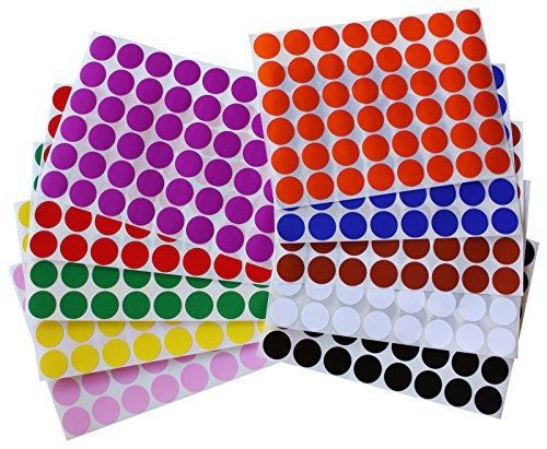 Royal Green Color Coding Labels ~ 3/4&#034; diameter (11/16 - 17mm) Round Dot