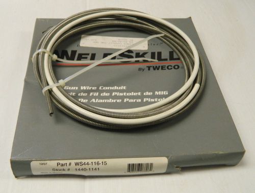 NEW TWECO WELD SKILL MIG GUN WIRE CONDUIT LINER WS44-116-15 WS4411615