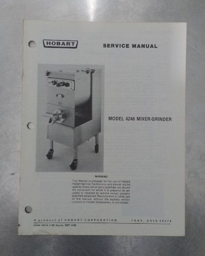 HOBART MIXER GRINDER SERVICE MANUAL - GOOD CONDITION