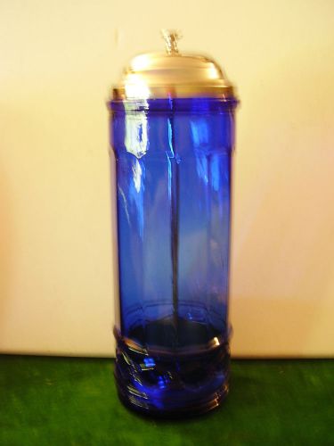 STRAW DISPENSER, COBALT BLUE