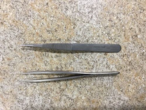 Lot Of (2) Techni-Tool 00D Tweezer Stainless Steel Precision Type Tip 758TW450