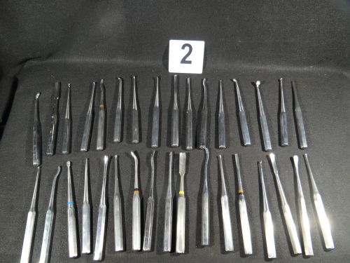 33 PCS ZIMMER HIBBS COBB BONE CHISEL BRUN CURETTE ELEVATOR RETRACTOR GOUGE