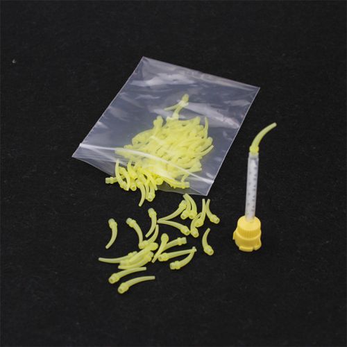 100pc New Dental Disposable Intra Oral Small tips Yellow Nozzles For Mixing Tip