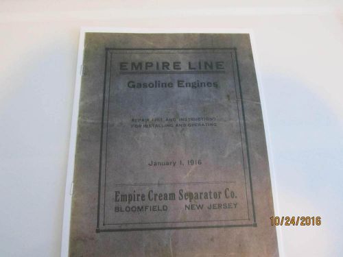 Empire Line Hit and Miss Gas Engine  Manual Cream Separator Co Reprint
