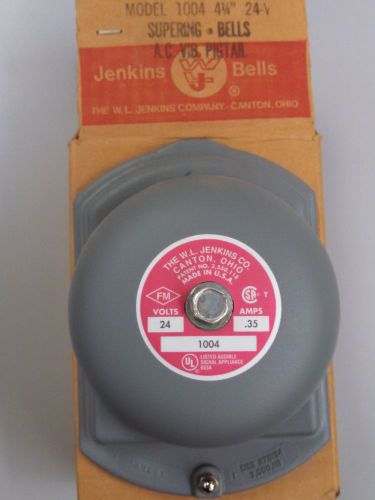 W.L. JENKINS CO. MODEL 1004 SUPERING BELL 4-1/4&#034; 24VAC, 0.35AMPS NEW