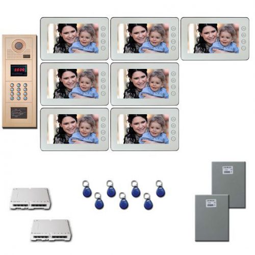 Apartment Building Video Entry Seven 7 inch color monitors door panel