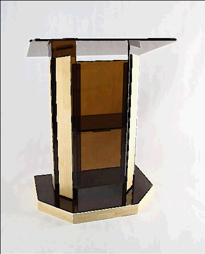 angle dark for sale, Fixture displays wood &amp; acrylic podium with slant large reading surface 14313