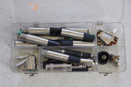 Lot of 8 Vintage Switchraft XLR Connectors Plus More In Vintage Box