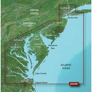 Garmin Bluechart G2 VUS038R New York To Chesapeake Vision MicroSD &amp; SD