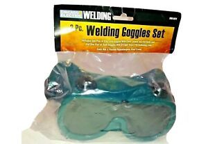 2 Pc. Chicago Electric Welding Goggles Set Elastic Head Band and 4 Ventilators